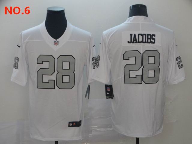 Men's Las Vegas Raiders 28 Josh Jacobs Jersey NO.6;